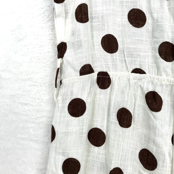 Monteau Jumpsuit Womens Small Linen Coastal Resort Twee Preppy Nautical NO BELT - Picture 7 of 9